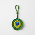Handmade Crochet Peacock Feather Keychain & Bag Charm